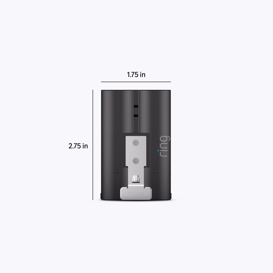 Batterijpakket met snelle ontgrendeling Compatibel met alle Ring-camera's en Ring-deurbellen op batterijen