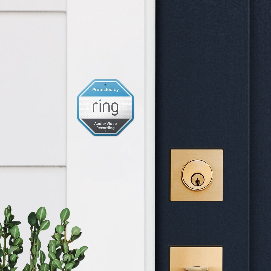 ring beveiliging deurplaat bordje