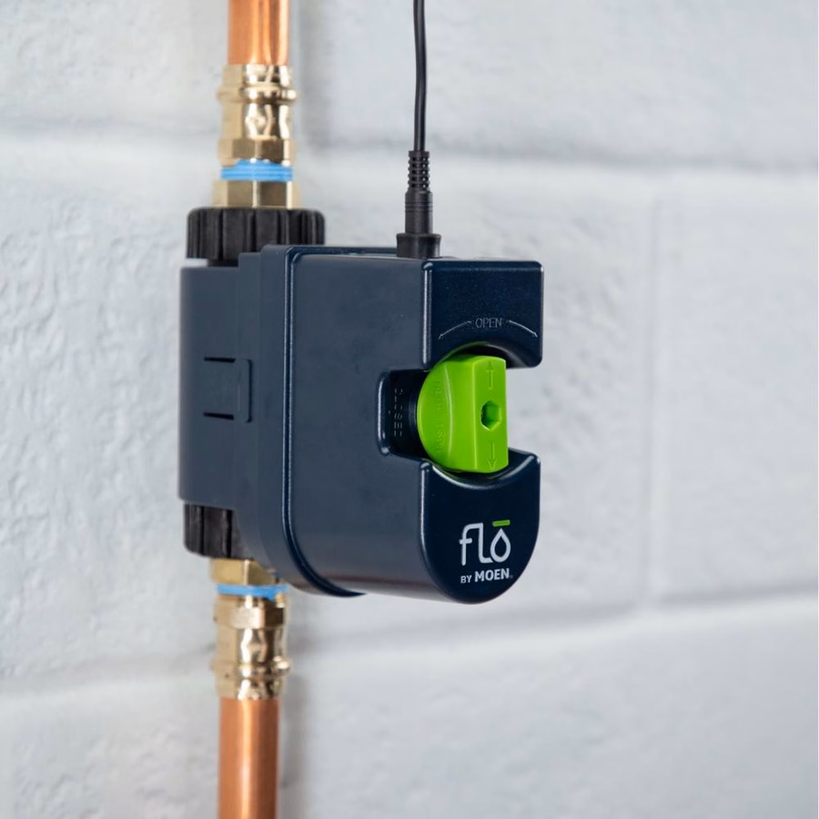 Flo by Moen 3/4-inch slimme waterafsluiting Werkt met ring