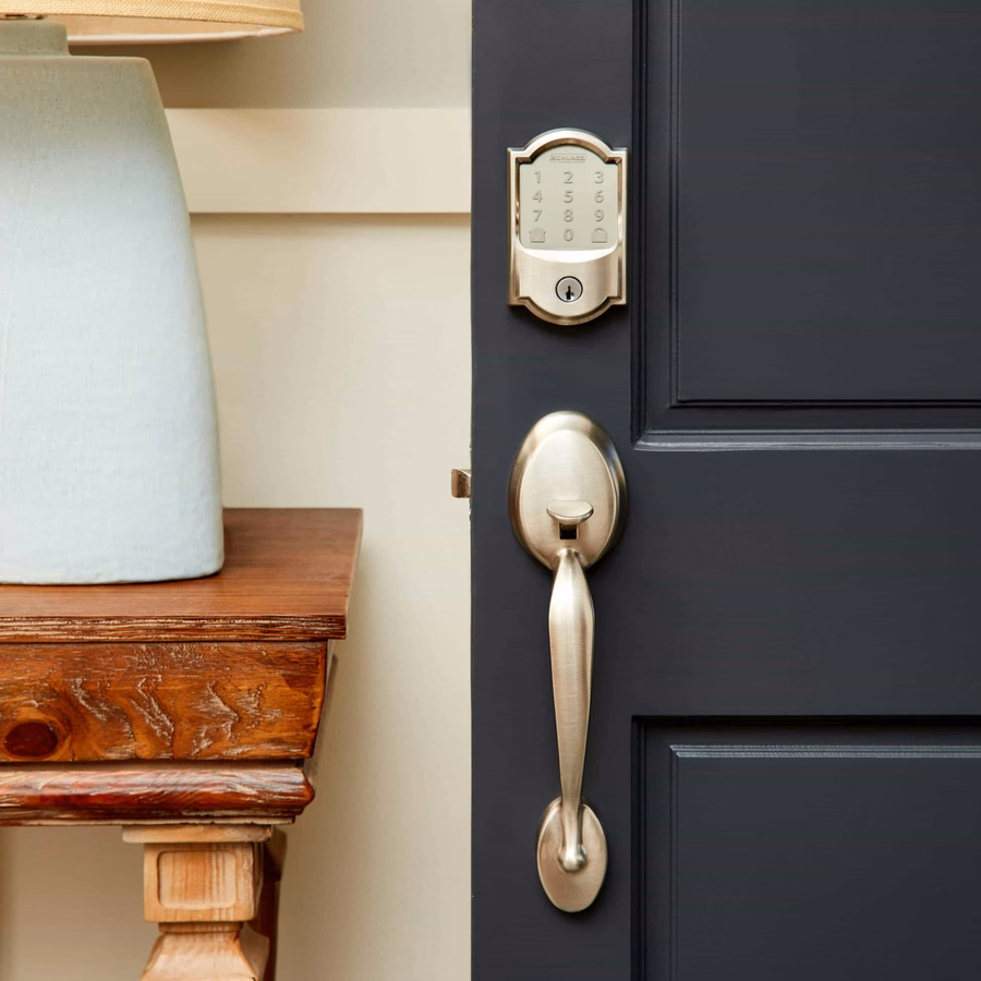 Schlage Encode Smart WiFi Deadbolt met Camelot Trim Werkt met Ring Video Deurbellen en camera's